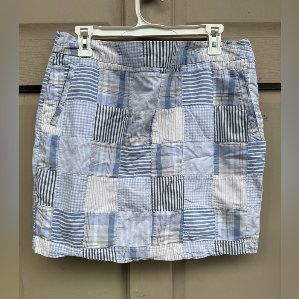 ⭐️L.L bean striped patchwork skirt with pockets! (Size 14)